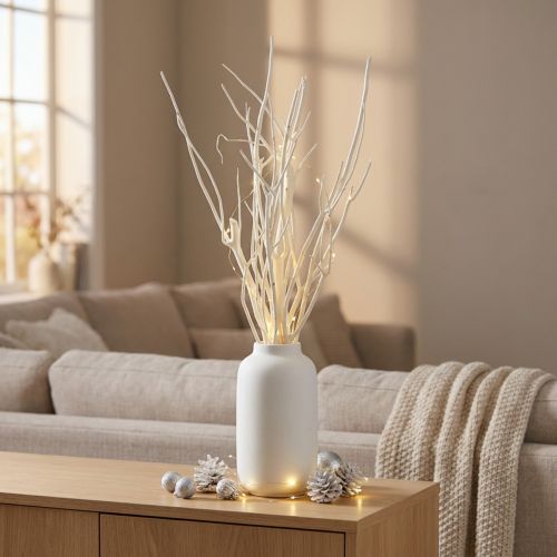 Mitsumata Zweige Weiss 34–60 cm Dekoration Holz