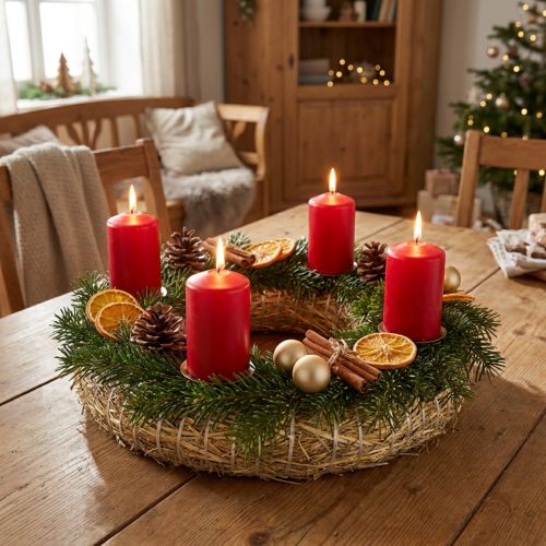 Strohkranz Natur Ø40 cm – Bastelkranz für Advent, Tür- und Osterdekoration, 5er Set | Floristik24.ch
