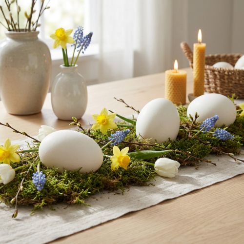 Ausgeblasene Gänseeier Weiß 8cm 10 Stück Osterdeko