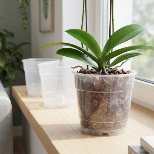 Pflanztopf für Orchideen 12cm Transparent Kunststoff 10 Stück | Floristik24.ch