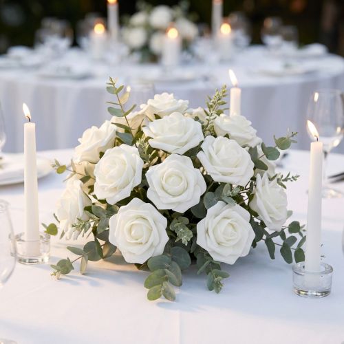 Schaumrosen mit Draht Ø4.5cm Weiss 36 Stück | Floristik24.ch