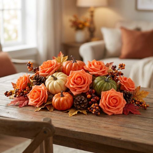 Schaumrosen Ø 10 cm Orange mit Draht 8er-Set | Floristik24.ch