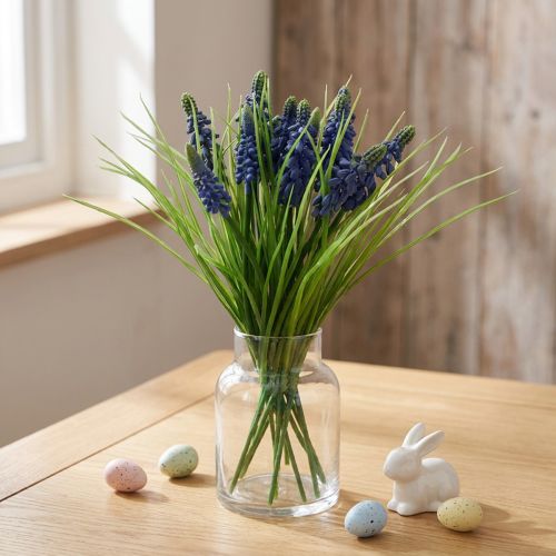 Traubenhyazinthen aus Kunststoff 28–30 cm Blau, 15 Stück | Floristik24.ch