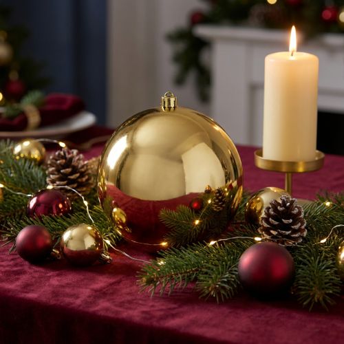 Plastikkugel Gold Ø14 cm aus Kunststoff für saisonale Dekoration | Floristik24.ch