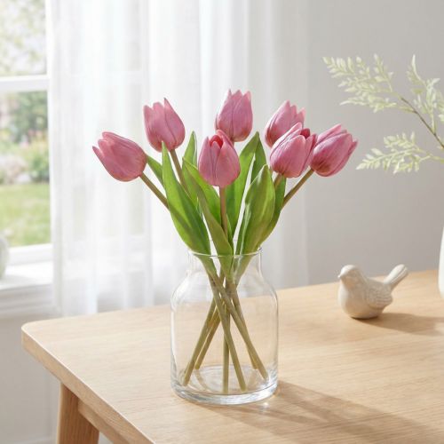 Künstliche Tulpen Lila 20 cm 6 Stück Dekoration | Floristik24.ch