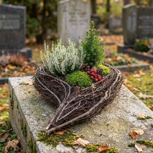 Geflochtenes Herz aus Reben 15x23x5cm mit Pflanzfolie, braun, 4er-Set | Floristik24.ch