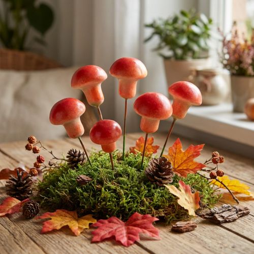 Dekopilze aus Kunststoff mit Draht 7 cm Rot für Herbstdeko - 24 Stück | Floristik24.ch