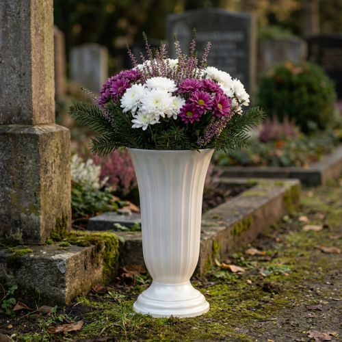 Einstellvase Kunststoff Perlmutt Ø20cm Höhe 35cm | Floristik24.ch