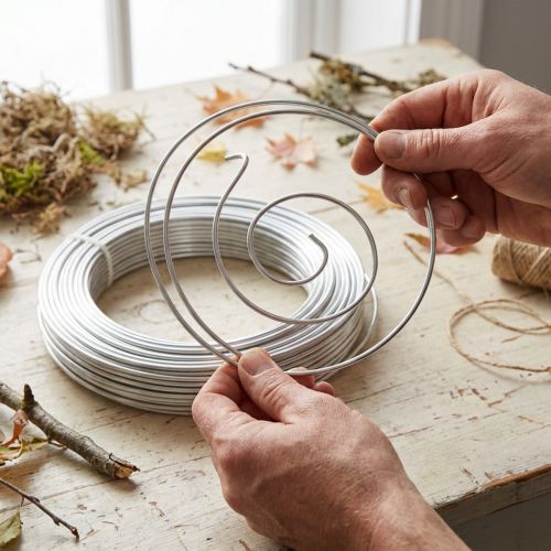Aluminiumdraht Silber Ø3mm 1kg – Dekorations- und Basteldraht | Floristik24.ch