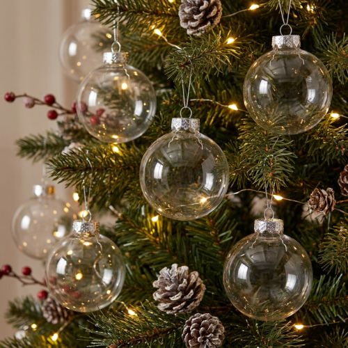 Weihnachtskugel Glas Ø6cm klar 24 St | Floristik24.ch