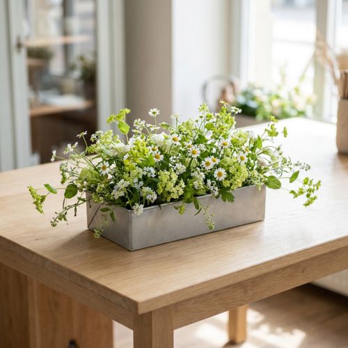 Schale eckig Grau 20cm x 10,5cm H5cm | Floristik24.ch