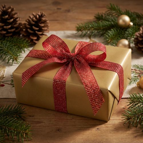 Rotes Weihnachtsband mit