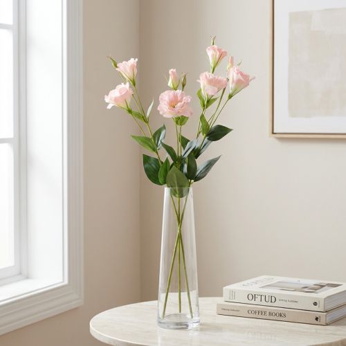 Künstlicher Lysianthus Rosa 87,5 cm aus Kunststoff und Metall | Floristik24.ch