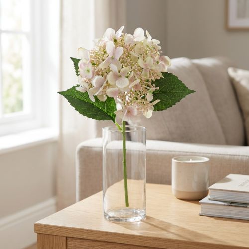Hortensie künstlich Creme mit Knospen 52 cm | Floristik24.ch