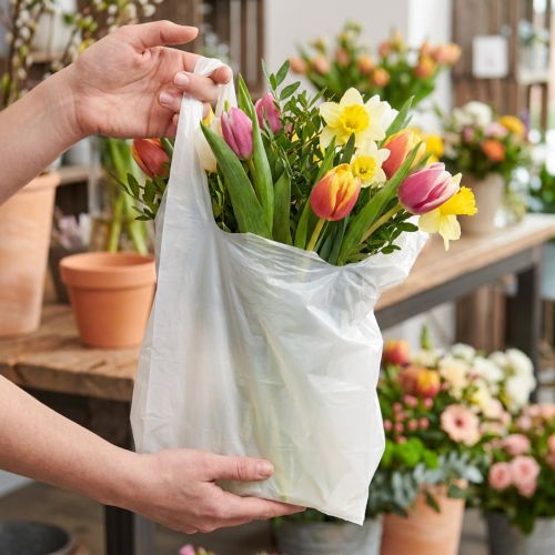 Knotenbeutel Kunststoff farblos 22,5x45x12cm 5kg Tragkraft 100 Stück | Floristik24.ch
