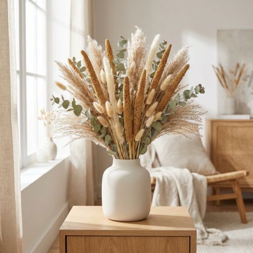 Getrocknete Kolbenhirse Gelb 10 Stiele 61–75cm für Trockenblumen-Deko und Gestecke | Floristik24.ch