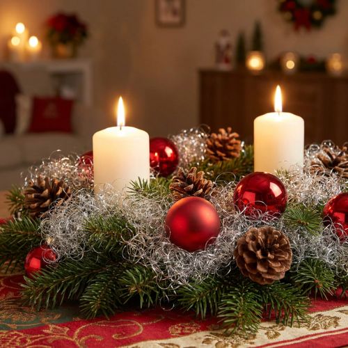 Gelocktes Lametta Silber 50g Kunststoff für Weihnachtsdekoration | Floristik24.ch