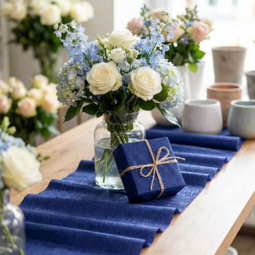 Floristen-Krepppapier Dunkelblau 50x250 cm für Dekoration und Bastelarbeiten | Floristik24.ch