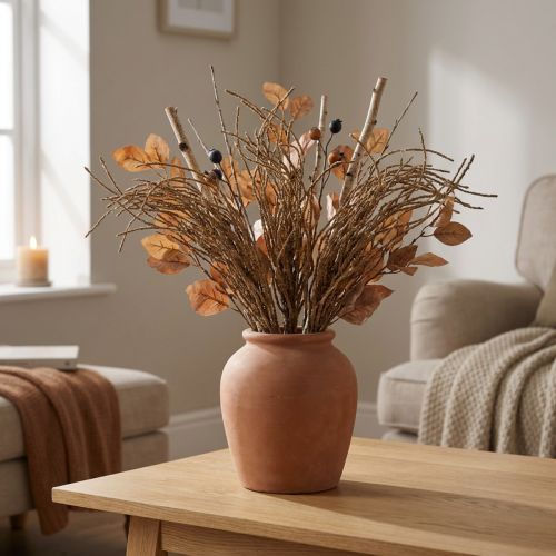 Grasbusch Braun 48cm Kunstpflanze für herbstliche Dekoration | Floristik24.ch