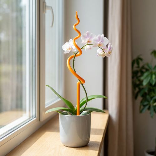 Orchideenstab aus Kunststoff Orange 64 cm - Rankhilfe für Zimmerpflanzen | Floristik24.ch