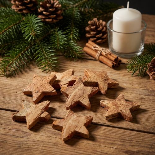Kokossterne aus Naturmaterial 5,5-7 cm Set mit 30 Stück | Floristik24.ch