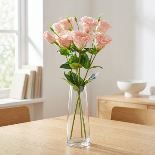 Künstliche Blumen Eustoma Lisianthus Rosa 52 cm 5 Stiele | Floristik24.ch
