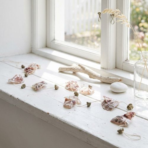 Girlande mit Muscheln und Steinen Natur 100cm | Floristik24.ch