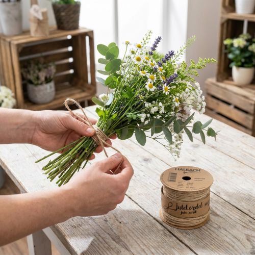 Jute Kordel Natur 2mm Ø, 50m – Vielseitig für Garten und Dekoration | Floristik24.ch