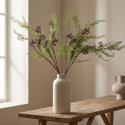 Künstliche Pfefferzweige mit Beeren 90 cm grün-rot 2er-Set | Floristik24.ch