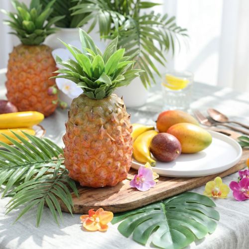Künstliche Ananas aus Kunststoff 26cm – Deko-Frucht in Orange und Grün für Innenbereiche | Floristik24.ch