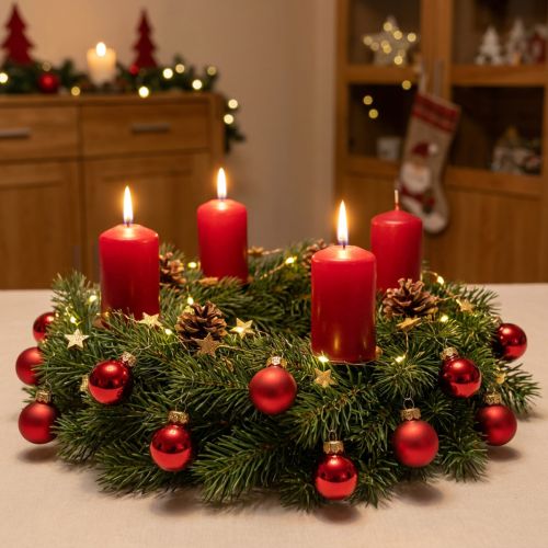 Artikel Mini Weihnachtskugeln aus Echtglas Rot Matt und Glänzend Ø2,5cm 22 Stück
