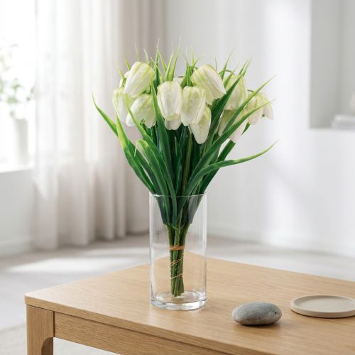 Fritillaria Schachbrettblume Weiss Kunstblumenstrauss 38 cm 6 Stück | Floristik24.ch
