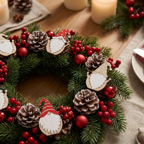 Weihnachtswichtel aus Holz mit Klebefläche 2x3,5cm 48 Stück | Floristik24.ch