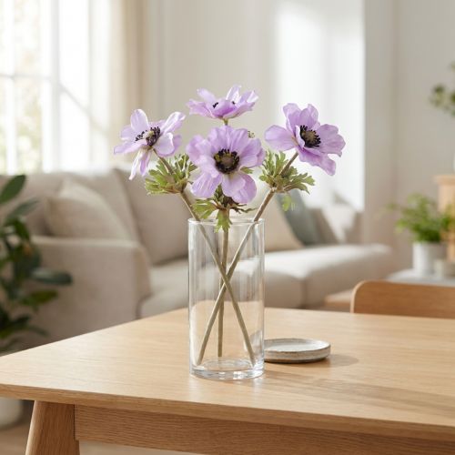 Anemone Kunstblumen Windröschen Flieder L34cm 4er-Set | Floristik24.ch