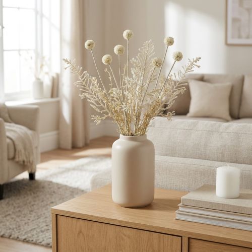 Trockengras künstlich Pampasgras Allium crème-beige H60cm | Floristik24.ch