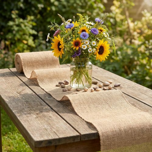 Juteband Natur 15 cm x 40 m – Dekoratives Bastelband für Wohn- und Raumdekoration | Floristik24.ch