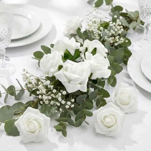 Foam Rose Ø 3,5cm weiß 48St | Floristik24.ch