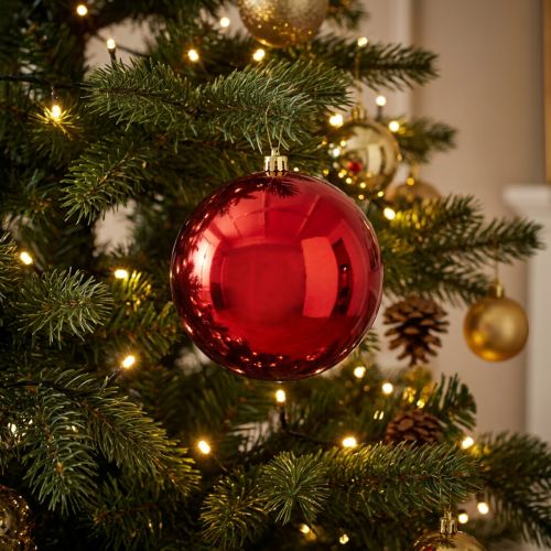 Weihnachtskugel Kunststoff Ø14 cm Rot | Floristik24.ch