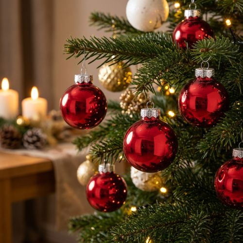 Weihnachtskugeln aus Glas,