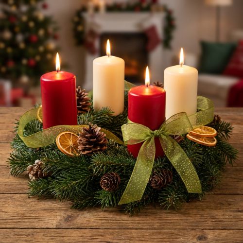 Formstabiles Weihnachtsband Polyester Polyamid Grün Gold 25mm x 20m | Floristik24.ch