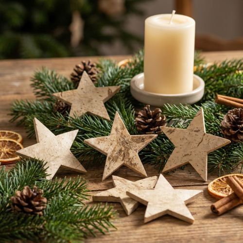 Kokossterne Natur 5 cm 50 Stück für Weihnachtsdekoration | Floristik24.ch