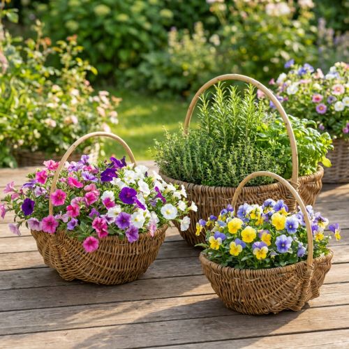 Kartoffelkorb 43/33/23cm mit Folie Natur Set von 3St | Floristik24.ch
