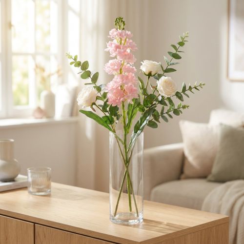 Levkoje künstlich Rosa 78 cm aus Seidenstoff | Floristik24.ch