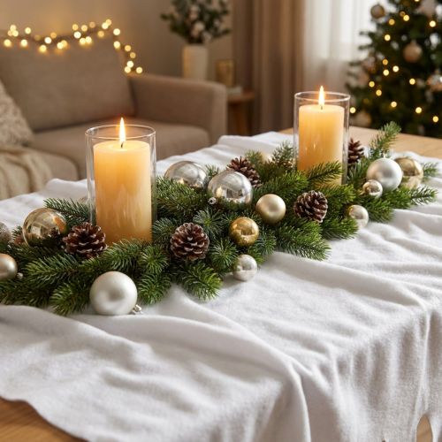 Schneedecke Dekoration Tischdecke 100×270 cm Weiss Winter online kaufen | Floristik24.ch