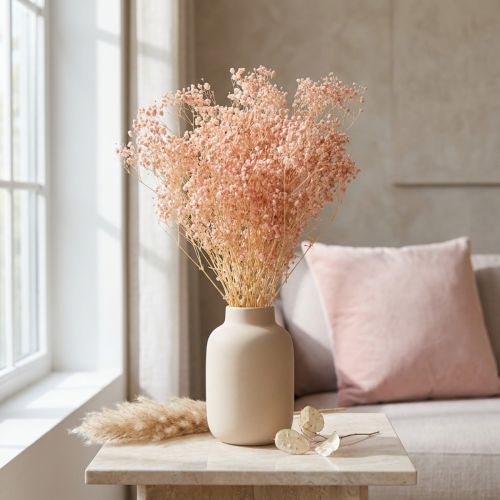 Konserviertes Schleierkraut, Trockenblumen 65-70cm, Orange-Peach, 100g | Floristik24.ch