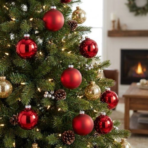 Weihnachtskugel Glas Ø6cm Rot Mix 24 St | Floristik24.ch