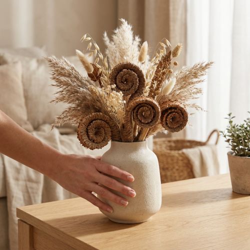Palm Male Natur 25 Stück, getrocknete Blüten aus Holz, ca. 7–14 cm | Floristik24.ch