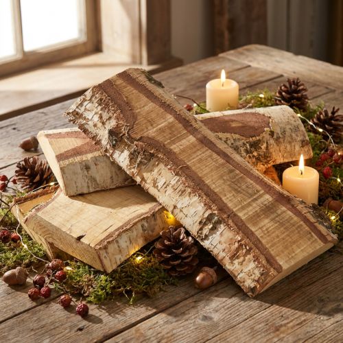 Holztablett Birke Deko 25×10×2cm 4 St