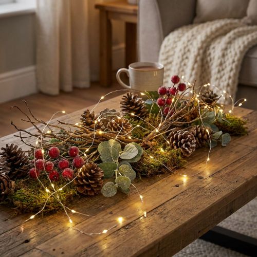 Lichterkette LED Lichterschweif Timer 140 cm 160 Micro-LED warmweiss | Floristik24.ch