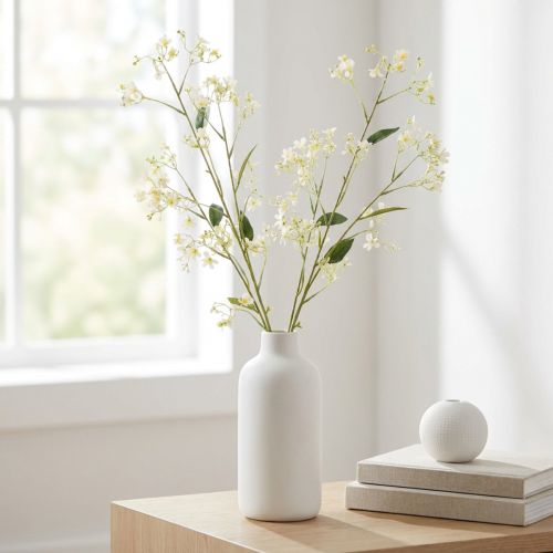 Dekorativer Apfelblütenzweig Kunstblume Creme 108 cm 2 Stück | Floristik24.ch
